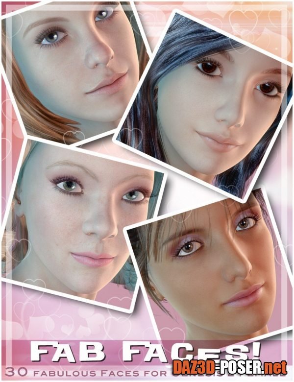 Dawnload Fab Faces for Genesis 2 Female(s) for free