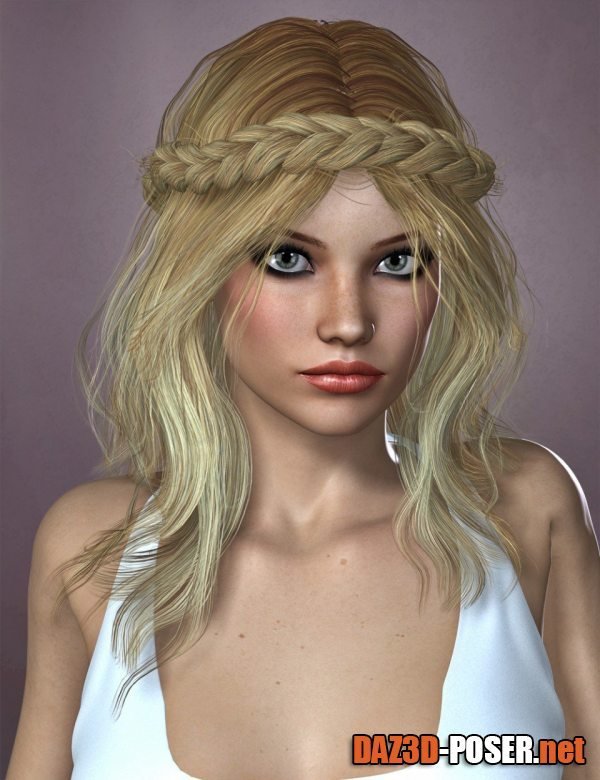 Dawnload Zea Hair for Genesis 2 Female(s) and Victoria 4 for free