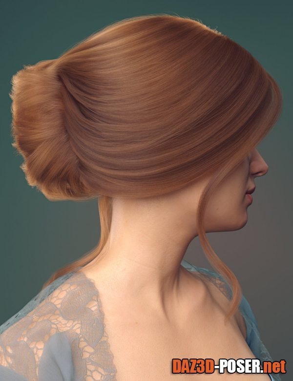 Dawnload dForce French Twist Updo for Genesis 8 Females for free