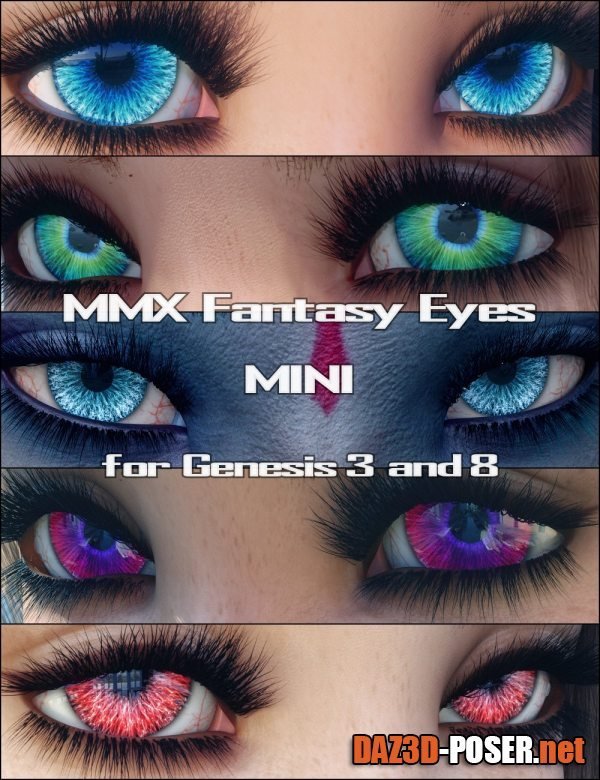Dawnload MMX Fantasy Eyes Mini for Genesis 3 and 8 for free