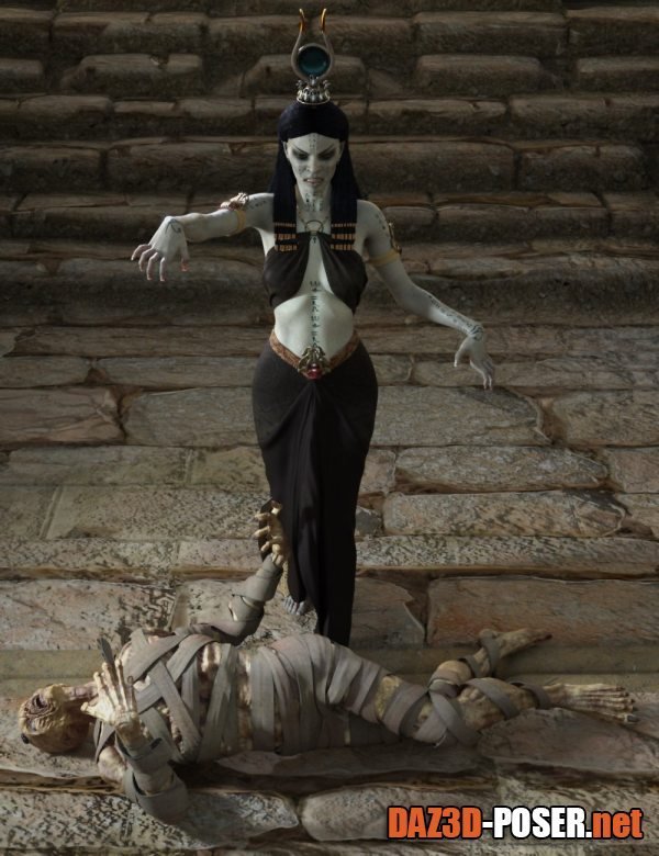 Dawnload Dark Pharaoh Poses for Genesis 8 Female for free