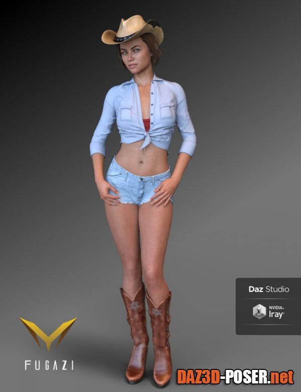 Dawnload FG Cowgirl Outfit for Genesis 8 Females for free
