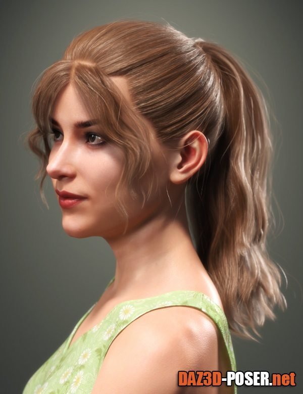 Dawnload SP Hair 014 for Genesis 3 and 8 Female for free