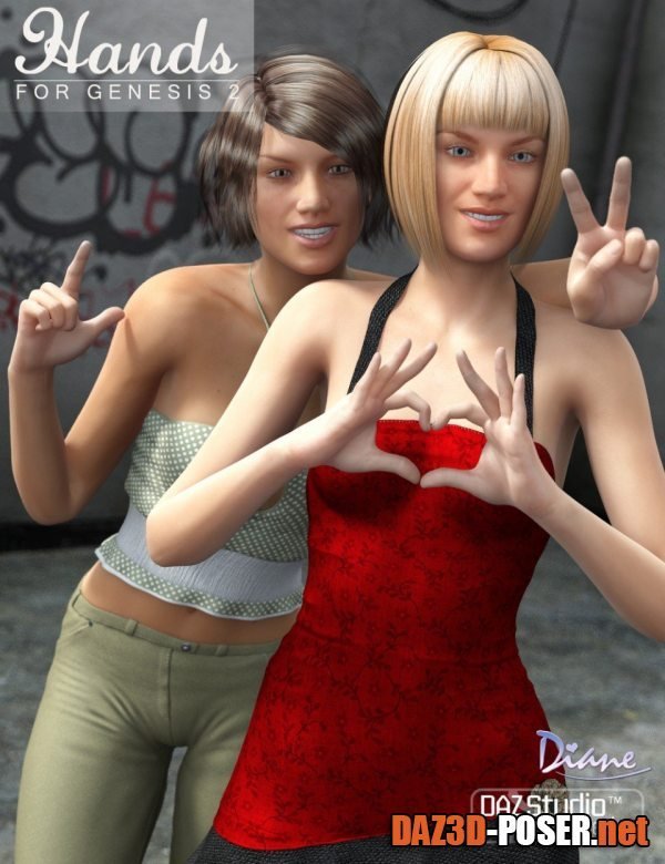 Dawnload Hands for Genesis 2 Female(s) for free