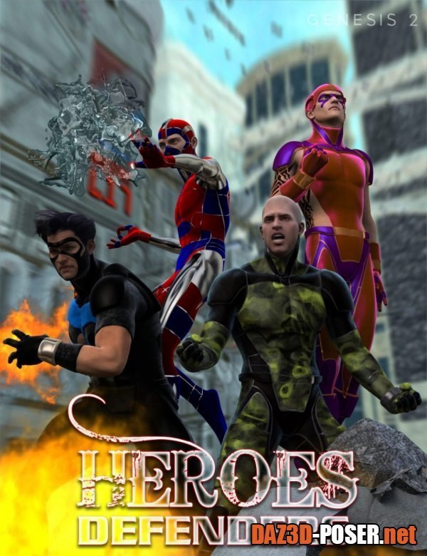 Dawnload Heroes Defenders Poses for Genesis 2 Male(s) for free