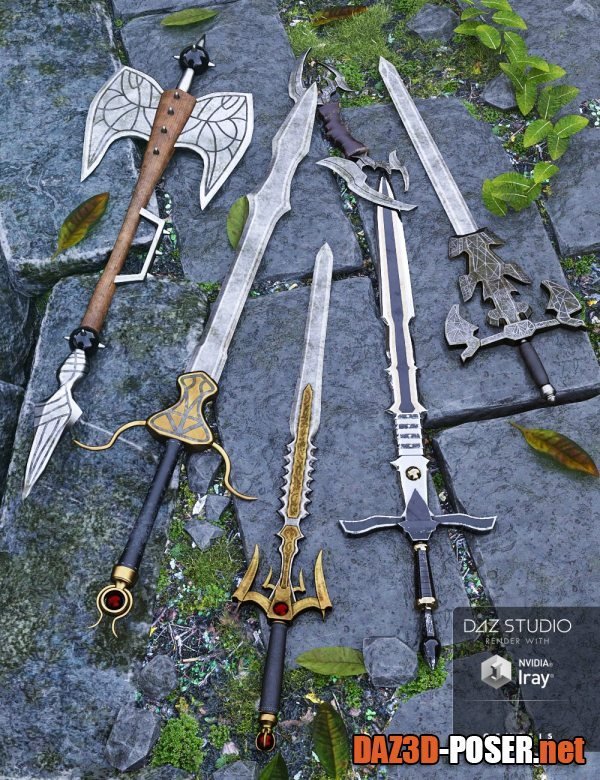 Dawnload Weapon Collection for Genesis 3 and 8 Male(s) for free