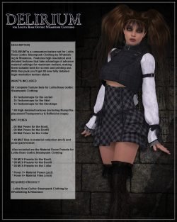 DELIRIUM for Lolita Rose Gothic Steampunk Clothing