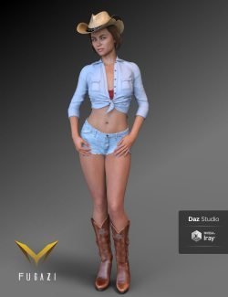 FG Cowgirl Outfit for Genesis 8 Females