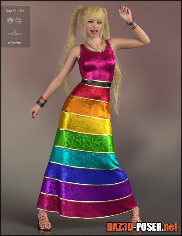 Dawnload dForce Versatile Dress for Genesis 8 Female(s) for free