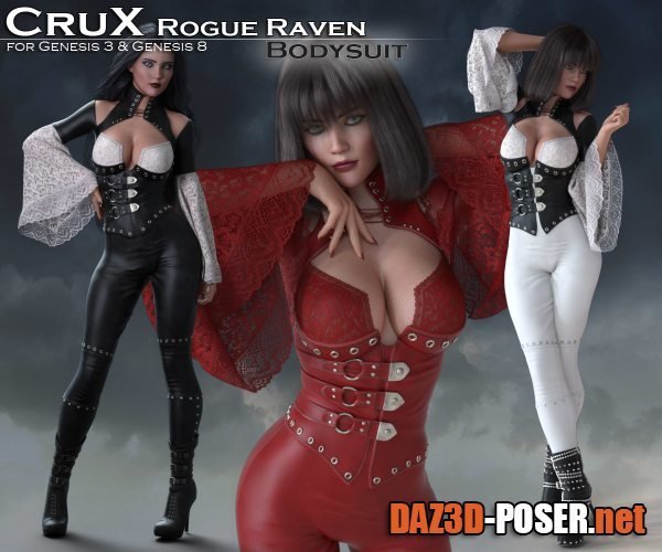 Dawnload CruX Rogue Raven Bodysuit with dForce for free
