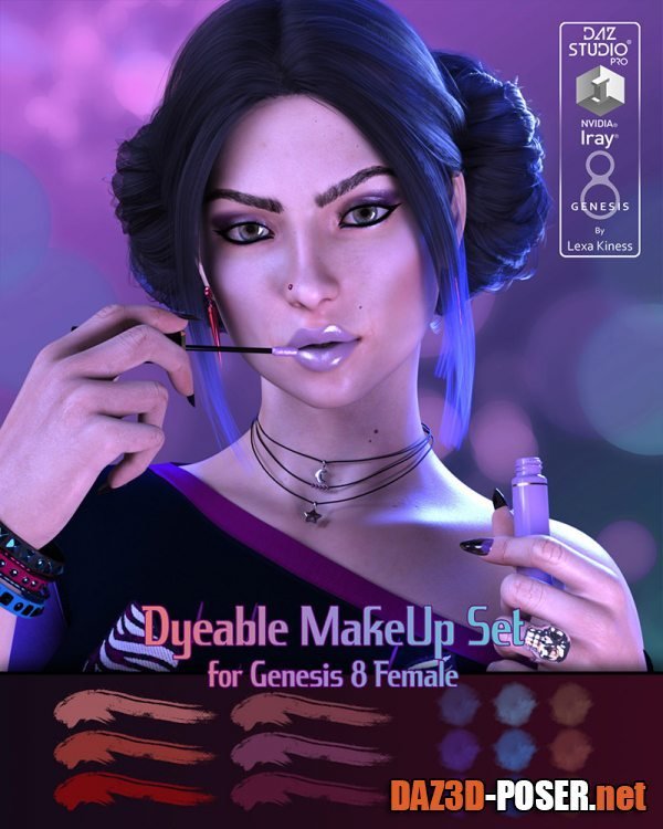 Dawnload Dyeable MakeUp Set for Genesis 8 Female for free