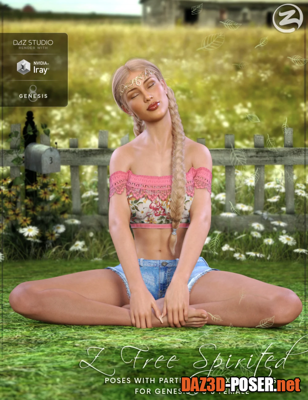 Dawnload Z Free Spirited - Poses with Partials and Expressions for Genesis 3 & 8 Female for free