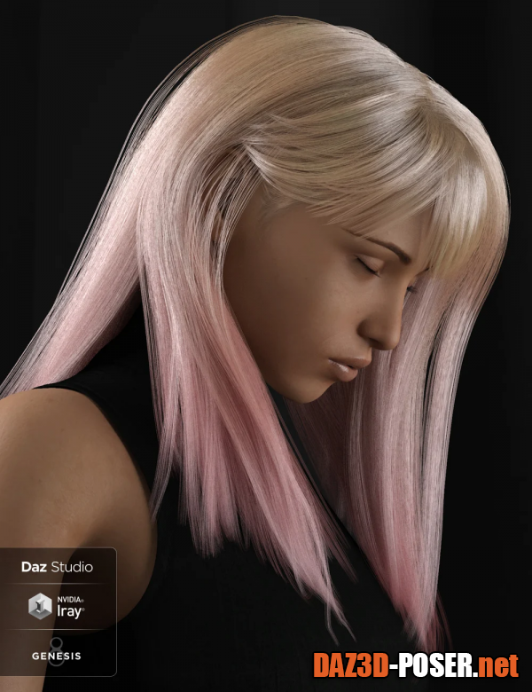 Dawnload dForce Lexi Hair for Genesis 8 Females for free