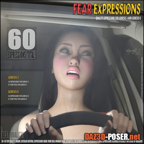 Dawnload Fear - Expressions for Genesis 3 and Genesis 8 for free