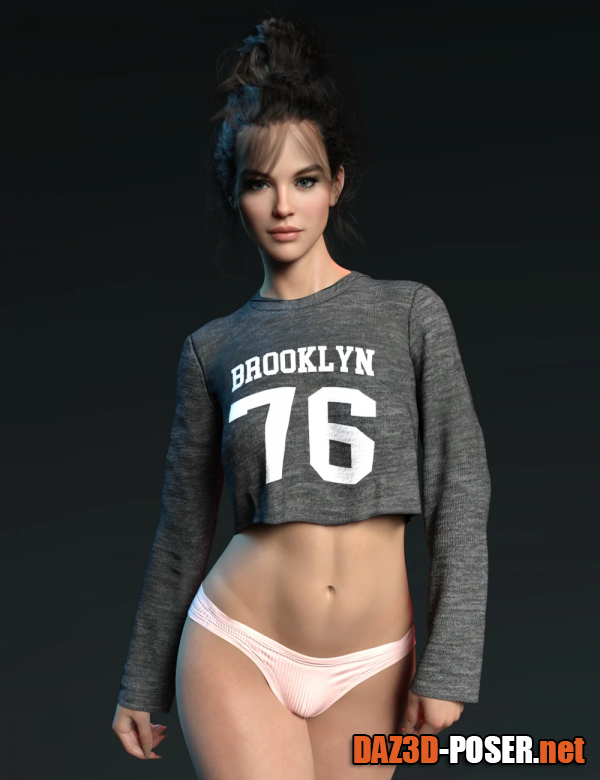 Dawnload dForce X-Fashion Sweatshirt Set for Genesis 8 Females for free