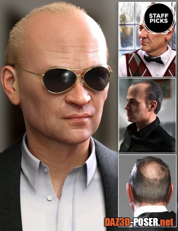 Dawnload Mr Banks Hair Layers for Genesis 8 Male for free