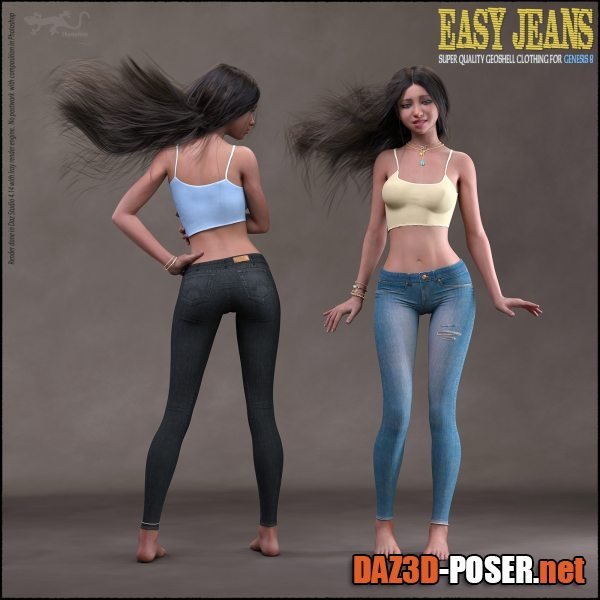 Dawnload Easy Jeans for Genesis 8 for free