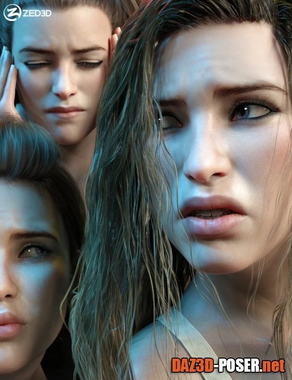 Dawnload Z Pain and Hurt Mix and Match Expressions for Genesis 8.1 Female for free