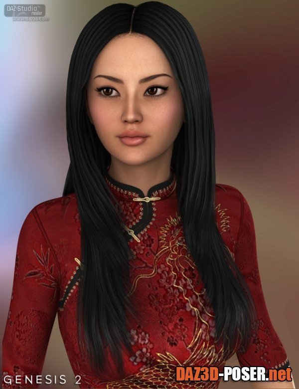 Dawnload Roxanna Hair for Genesis 2 Female(s) for free
