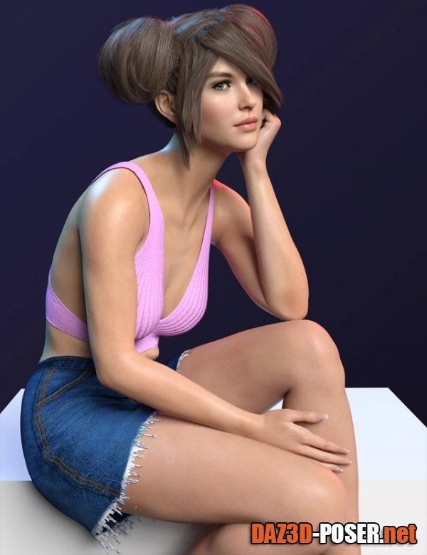 Dawnload X-Fashion dForce Casual Denim Outfit for Genesis 8 Females for free