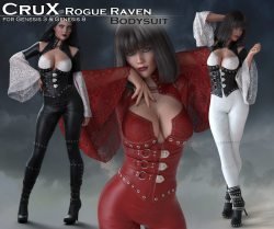 CruX Rogue Raven Bodysuit with dForce