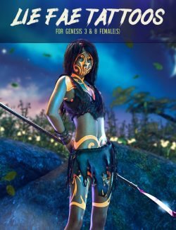 LIE Fae Tattoos for Genesis 3 and 8 Female(s)