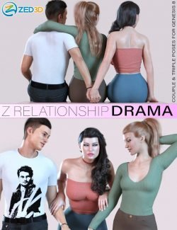 Z Relationship Drama Poses for Genesis 8