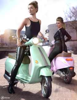 Z Belina Bike and Poses for Genesis 8.1 Female and Victoria 8.1