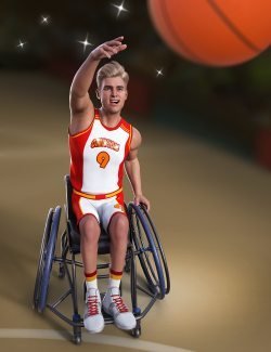 Basketball Wheelchair Animations for Genesis 8.1 Male and Michael 8.1