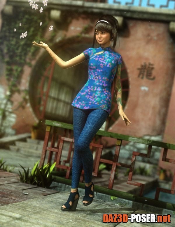 Dawnload Tokyo Stroll Outfit for Genesis 2 Female(s) for free
