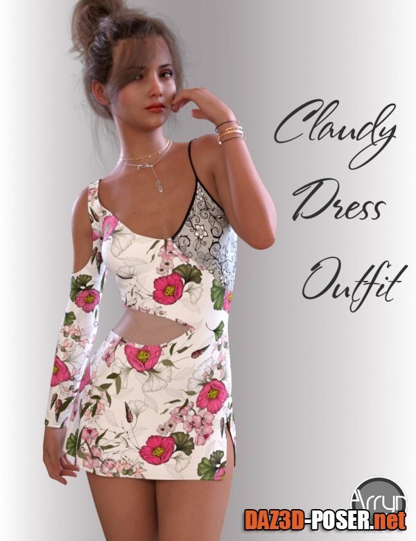 Dawnload dForce Claudy Candy Dress for Genesis 8 Female(s) for free
