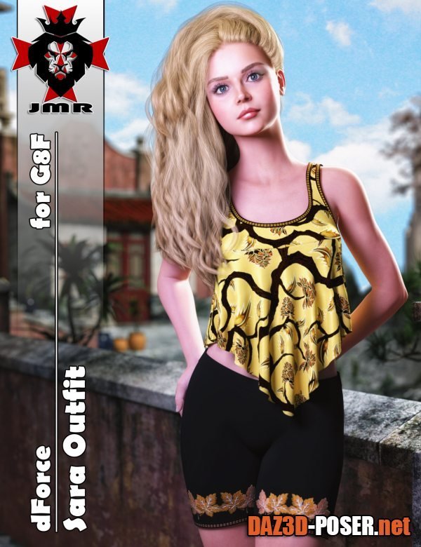 Dawnload JMR dForce Sara Outfit for G8F for free