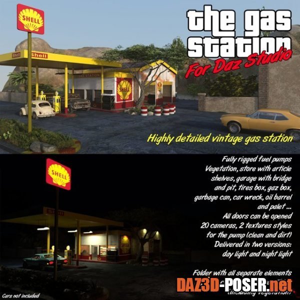 Dawnload The Gas Station for DS Iray for free