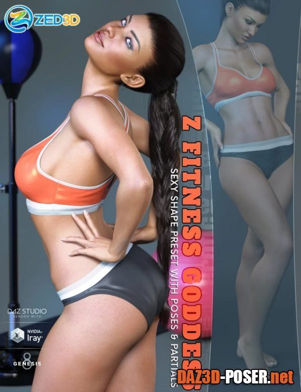 Dawnload Z Fitness Goddess Shape Preset and Poses for Genesis 8 Female for free