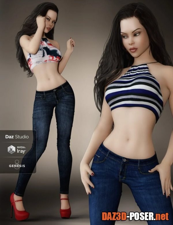 Dawnload Cute Casual Outfit for Genesis 8 Females for free