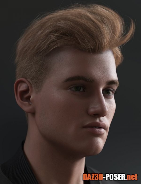Dawnload Tjark Short Hair for Genesis 8 and 8.1 Males for free