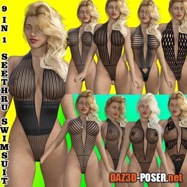 Dawnload 9 IN 1 SEETHRU SWIMSUIT for free