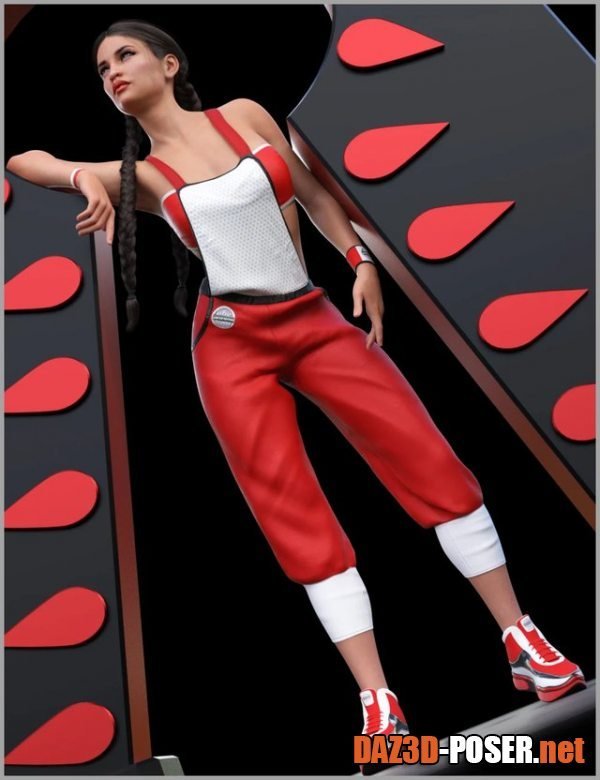 Dawnload dForce Street Overalls Outfit for Genesis 8 Females for free