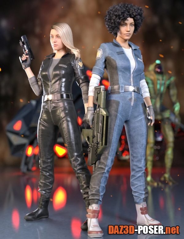 Dawnload Sci-Fi Retro Outfit for Genesis 8 Females for free