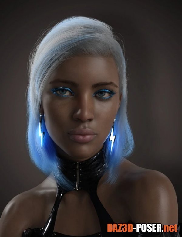 Dawnload dforce High Voltage Hair for Genesis 3 and 8 Females for free