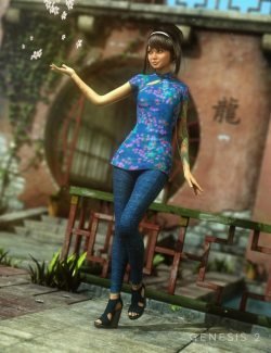 Tokyo Stroll Outfit for Genesis 2 Female(s)