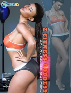 Z Fitness Goddess Shape Preset and Poses for Genesis 8 Female