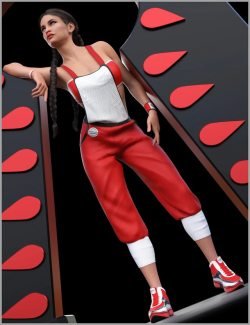 dForce Street Overalls Outfit for Genesis 8 Females