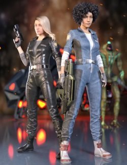 Sci-Fi Retro Outfit for Genesis 8 Females