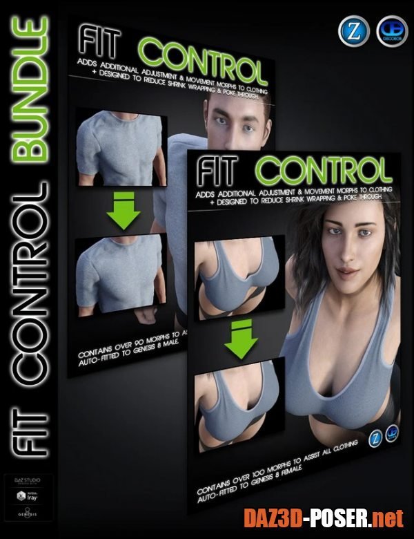 Dawnload Fit Control Bundle for Genesis 8 Female(s) and Male(s) (Update Genesis 8.1) for free