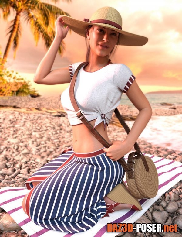 Dawnload It’s Always Summer Poses and Props for Genesis 8 Females for free