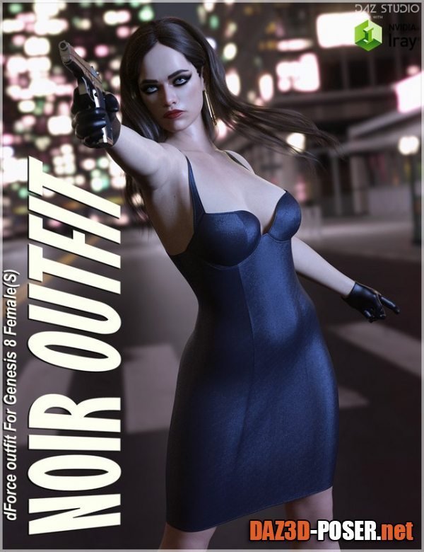 Dawnload dForce Noir Outfit for Genesis 8 Females for free