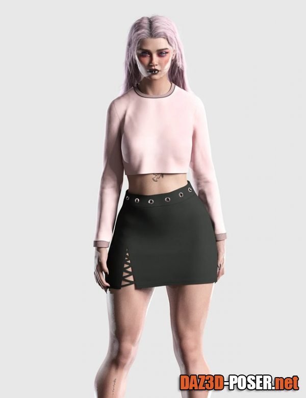 Dawnload dForce Casual Crop Outfit for Genesis 8 Females for free