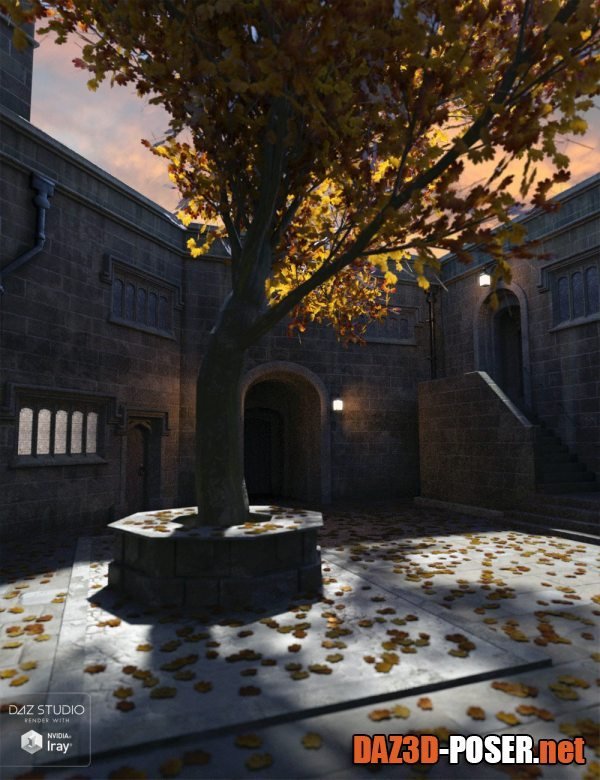 Dawnload Medieval Courtyard for free