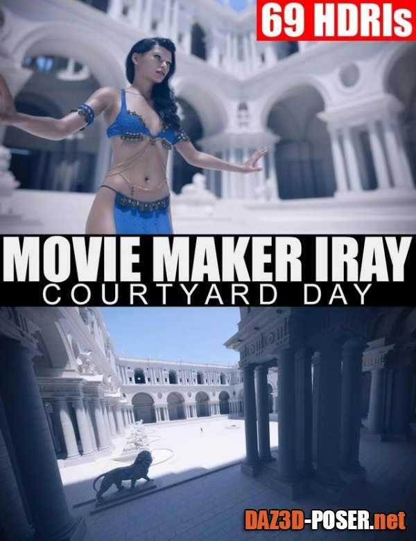 Dawnload 69 HDRIs - Movie Maker Iray - Courtyard Day for free